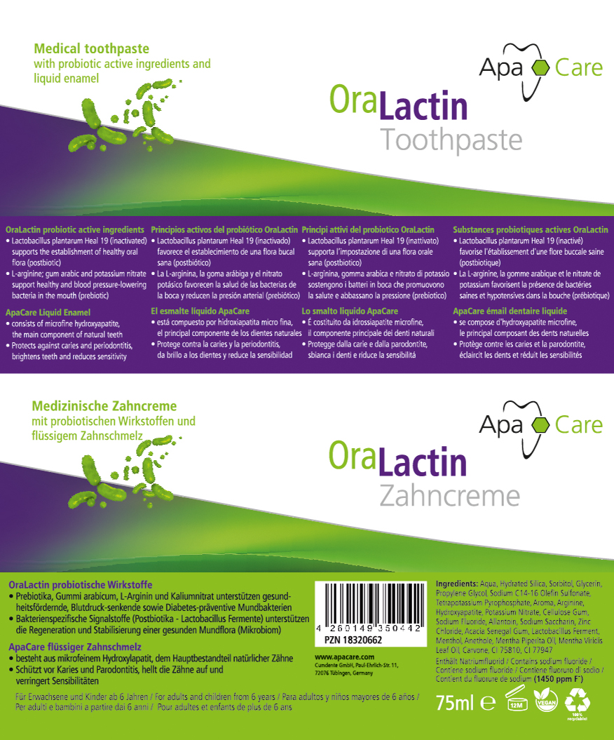  OraLactin pre- and postbiotic toothpaste